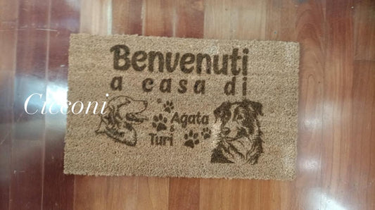 Zerbino in cocco personalizzato monocromatico