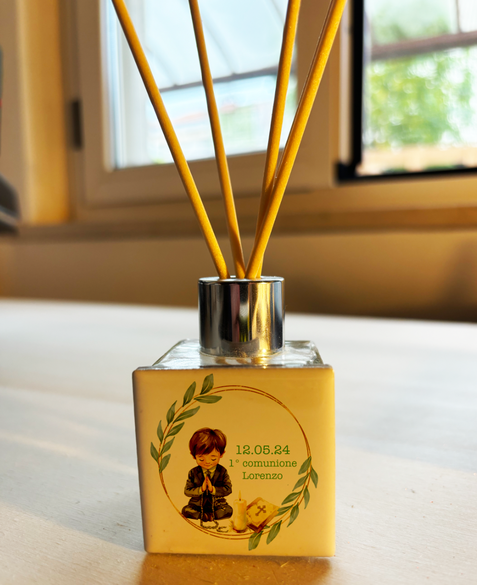 Profumatore per ambienti da 50 ml con mattonella in ceramica personalizzato