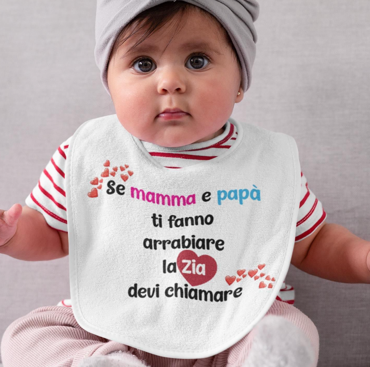 Bavaglino personalizzato con ricamo o stampa personalizzabile