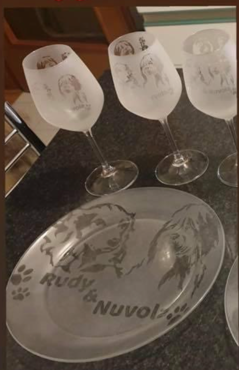 Bicchieri di vetro personalizzabili incisi