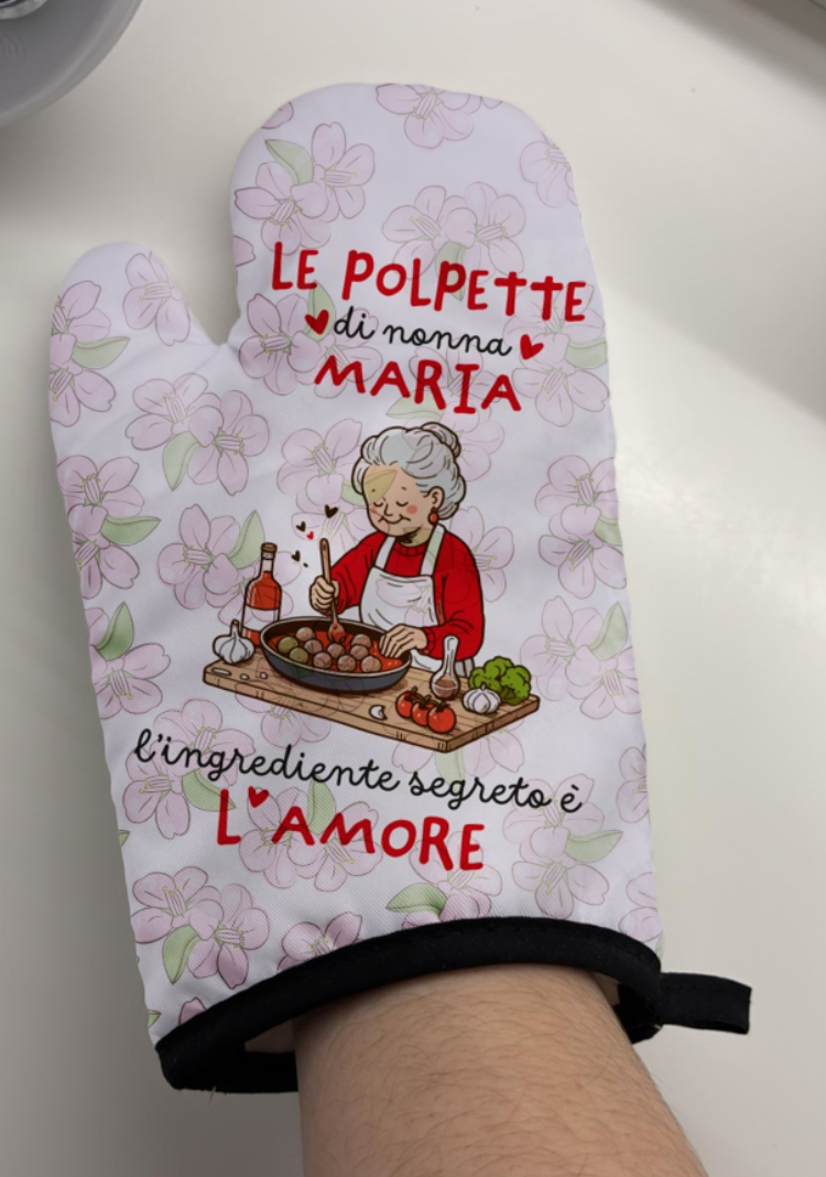 guanto da cucina personalizzabile