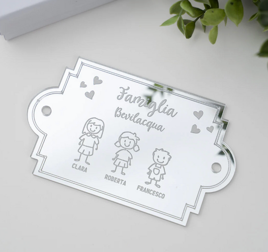 Fuori porta in legno o plexiglass personalizzabile