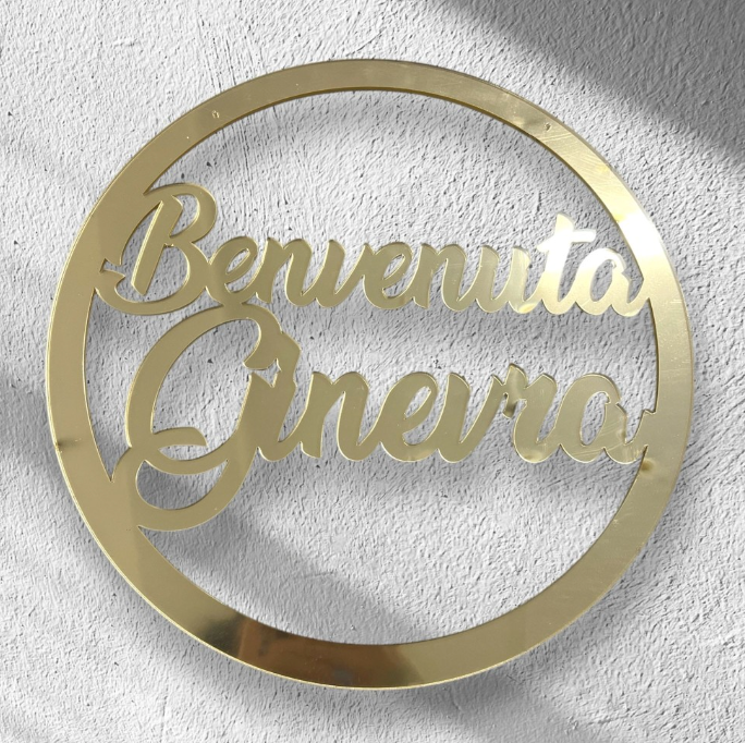 Fuori porta in legno o plexiglass personalizzabile