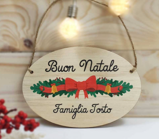 Fuori porta in legno o plexiglass personalizzabile