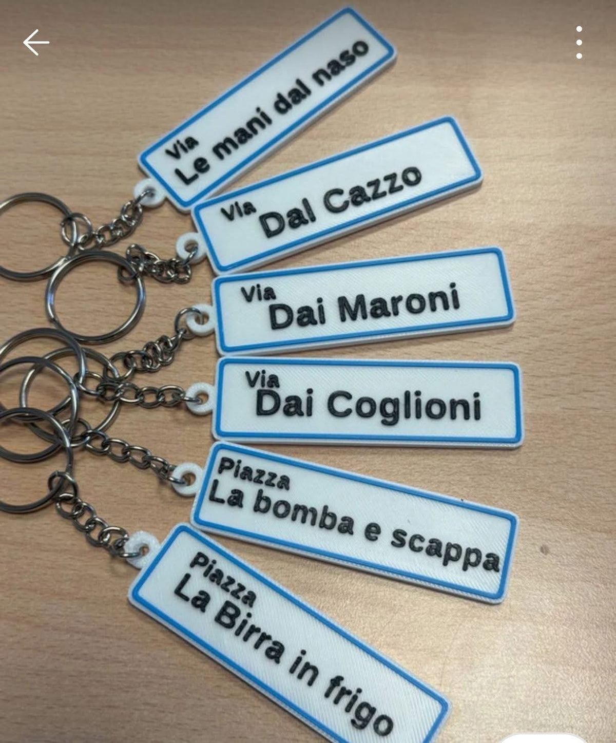 Portachiavi 3D Personalizzabile con Frasi Simpatiche e Targhe Ironiche