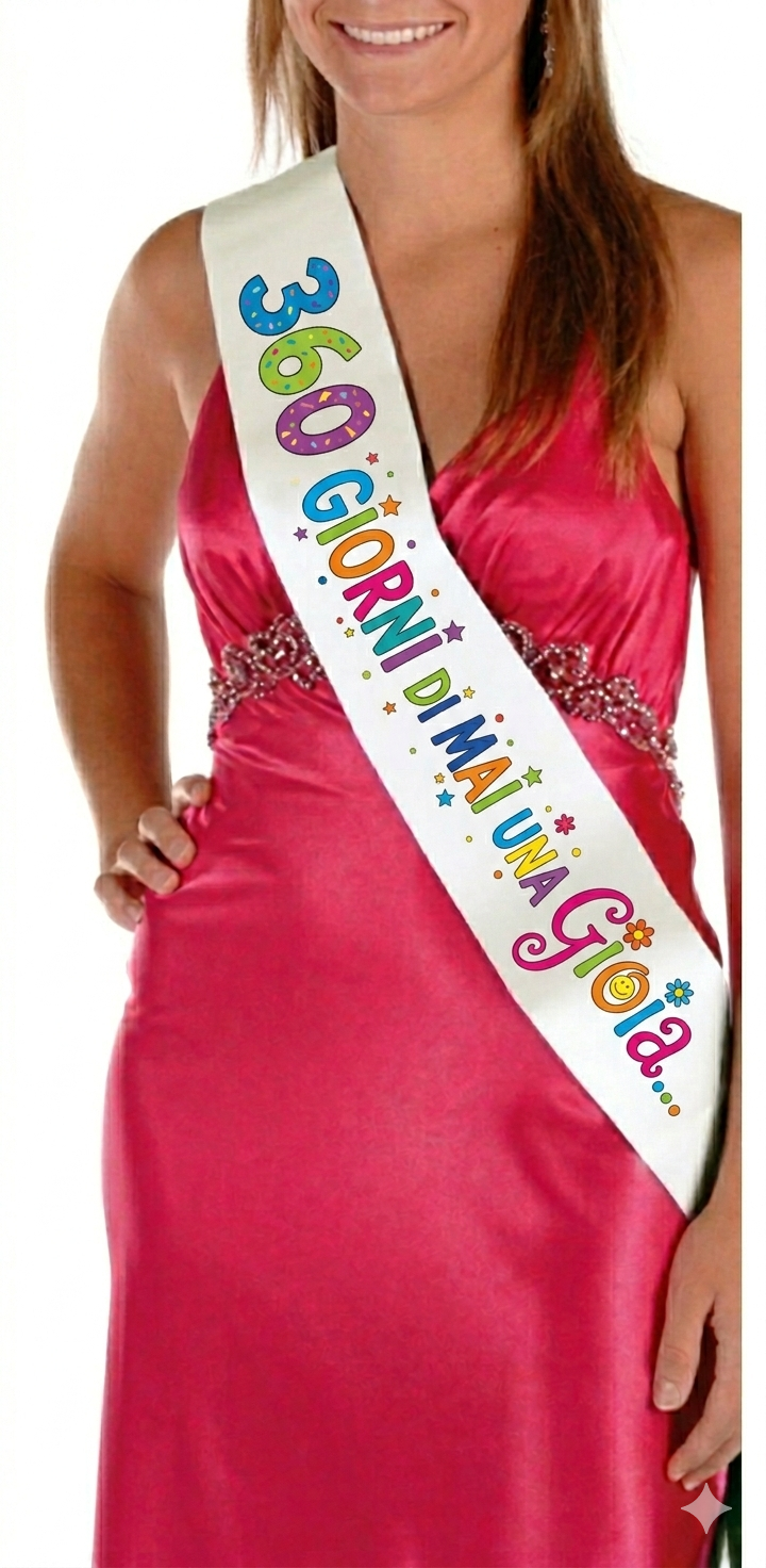 Fascia in Raso Personalizzata Premium – Stampa Foto, Frasi e Disegni – Lavabile in Lavatrice