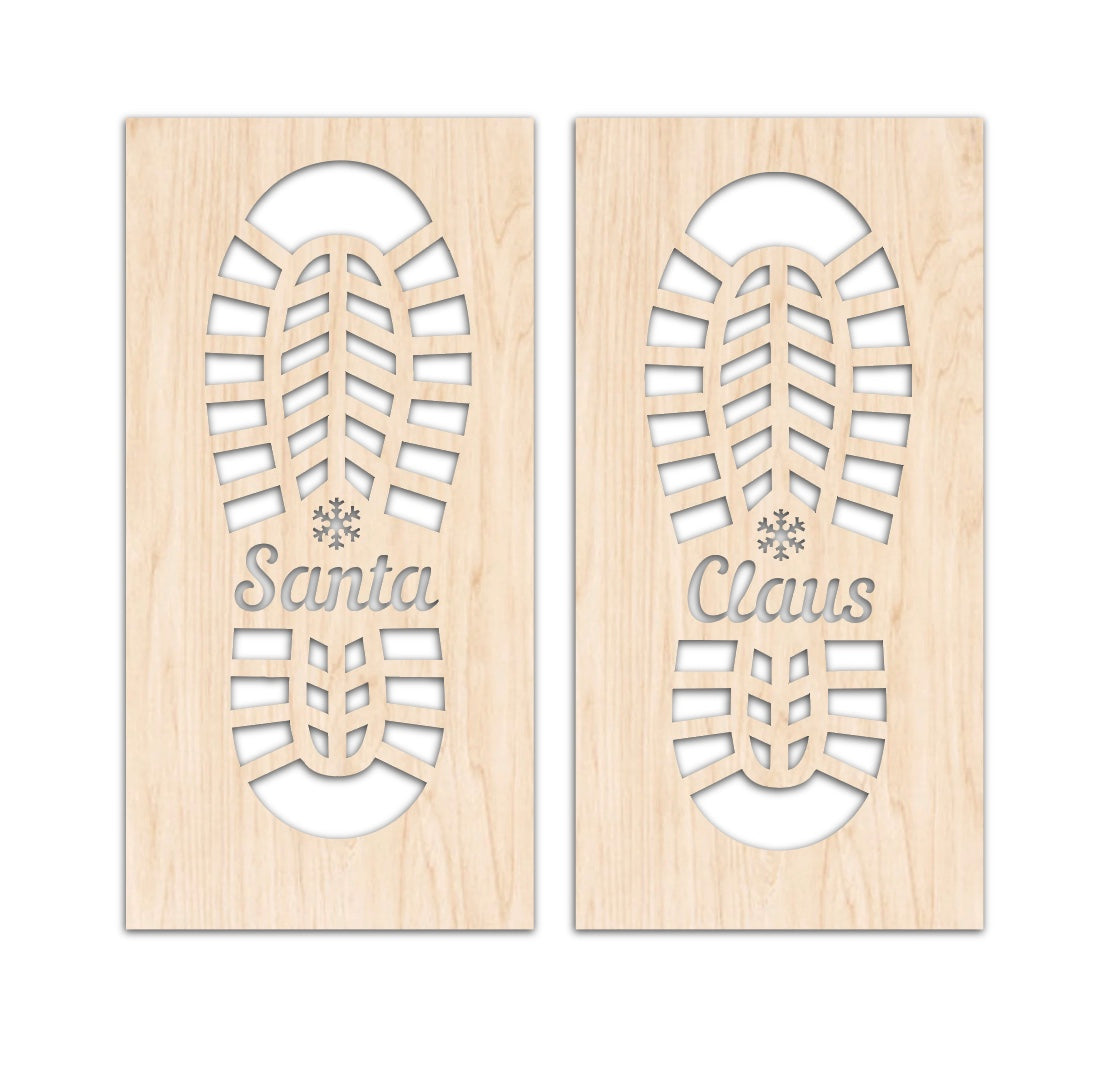 Orme in legno di babbo natale