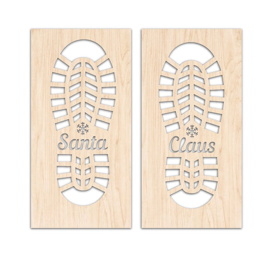 Orme in legno di babbo natale