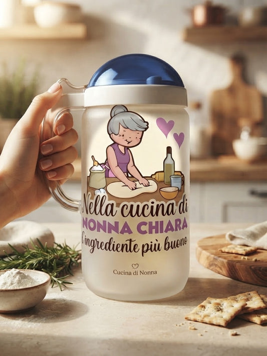 Oliera di vetro da 500 ml personalizzabile