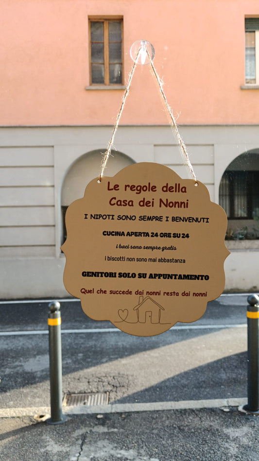 Fuori porta in legno o plexiglass personalizzabile