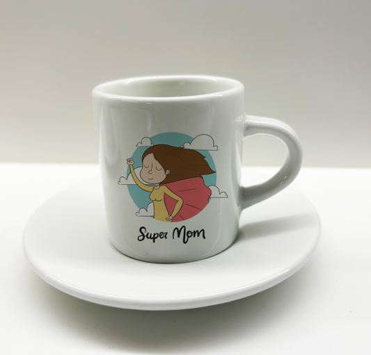 Tazzina da caffè con piattino personalizzabile