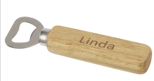 apribottiglie in legno personalizzabile