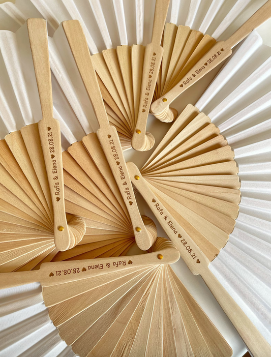 bomboniere matrimonio ventagli in legno personalizzabili