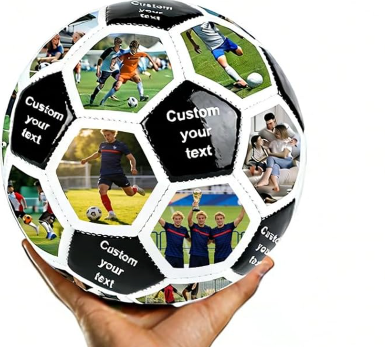 Pallone da Calcio Personalizzato con Foto e Scritte – Stampa UV Alta Qualità (Disponibile in 2 Misure)
