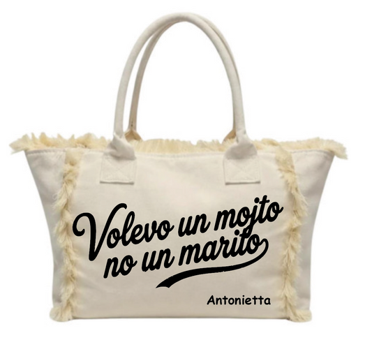 Borsa Grande di Cotone personalizzabile - modello sanit barth